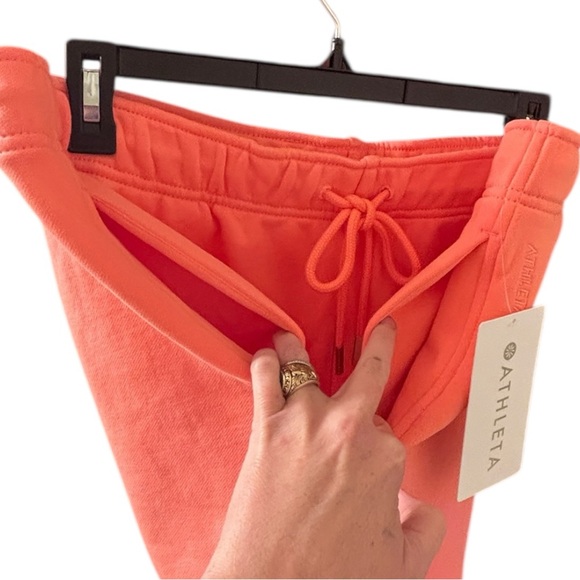 NWT Athleta Women’s Sz XL Heavyweight Terry Sportie Short in Mimosa Pink - Picture 5 of 11